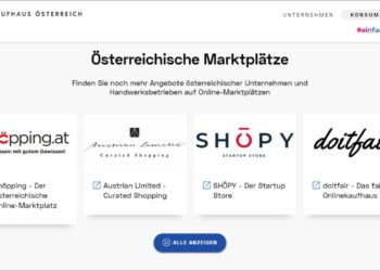 Auch lustig: Kaufhaus Österreich macht bereits Werbung für andere heimische Shopping-Portale. © Screenshot