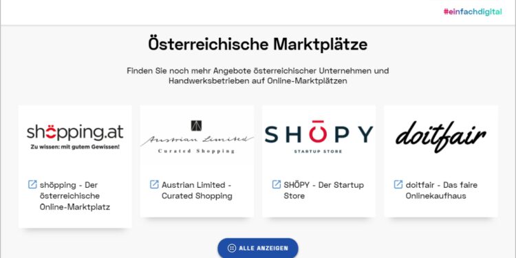 Auch lustig: Kaufhaus Österreich macht bereits Werbung für andere heimische Shopping-Portale. © Screenshot