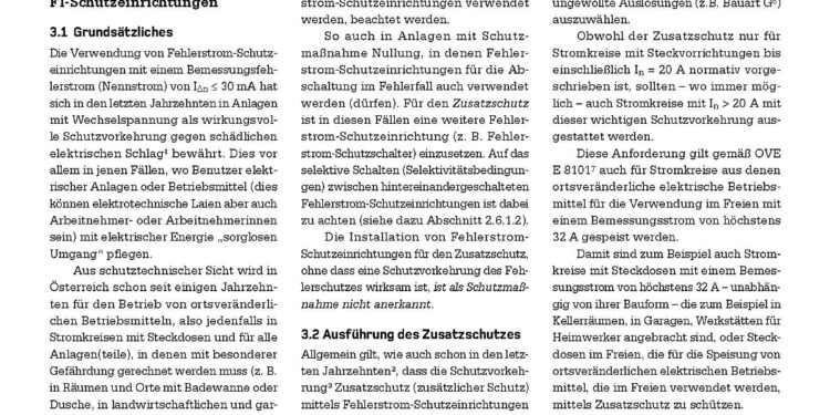 Teil IV - Nullung mit Zusatzschutz