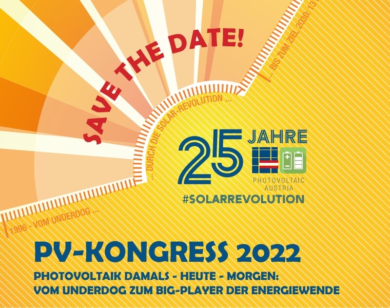 PV-Kongress 2022 - Save the Date