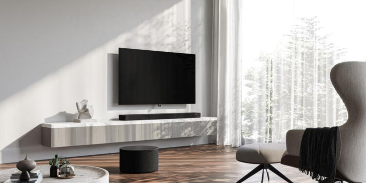 Loewe klang bar5 mr mit dem Subwoofer Loewe klang sub5