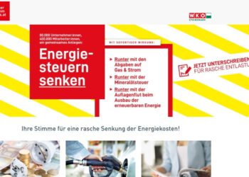 Mit einer Kampagne fordert die WK Steiermark eine Senkung der Energiesteuern