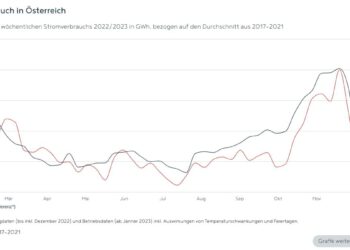 APG: Stromverbrauch Jänner 2023