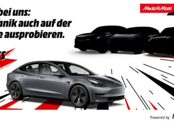 Bei MediaMarkt Deutschland kann man E-Autos mieten.