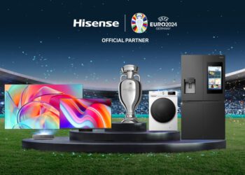 Offizielles Visual zur Partnerschaft von Hisense und UEFA EURO 2024