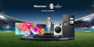 Offizielles Visual zur Partnerschaft von Hisense und UEFA EURO 2024