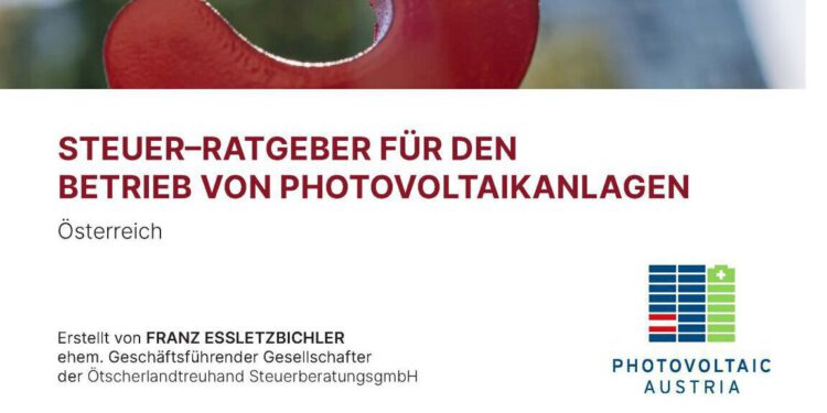 PV Austria: Neuauflage des „Steuer-Ratgebers“ veröffentlicht