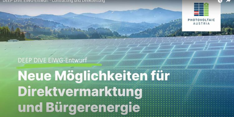 PV Austria Deep Dive Videos zum ElWG-Entwurf
