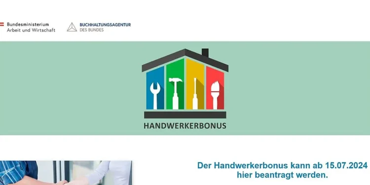 Website für Beantragung des Handwerkerbonus ist online