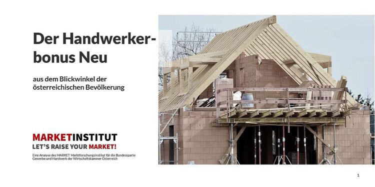 WKÖ-Umfrage: 37 % der Österreicher:innen werden den neuen Handwerkerbonus nutzen