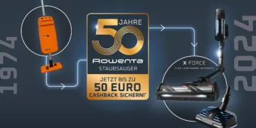 50 Jahre Staubsauger: Rowenta feiert das goldene Jubiläum mit Cashback-Aktion