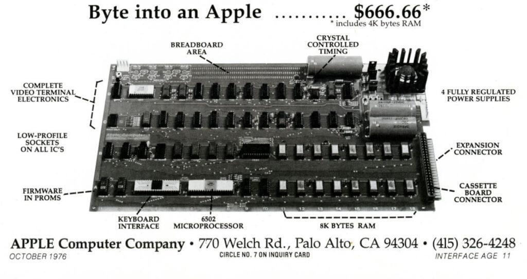 Apple 1 Werbung Oktober aus dem Jahr 1976