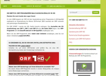 ORF HD Info-Webseite