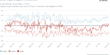 APG Österreich Strom-import und -export 2024