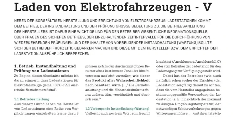 Fachbeitragsserie: Laden von Elektrofahrzeugen – V