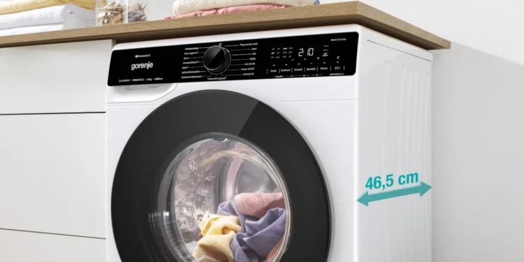 Gorneje Waschmaschine Slim Modell WPNA84ATSWIFI aus der G600-Serie hat 46,5 cm Tiefe