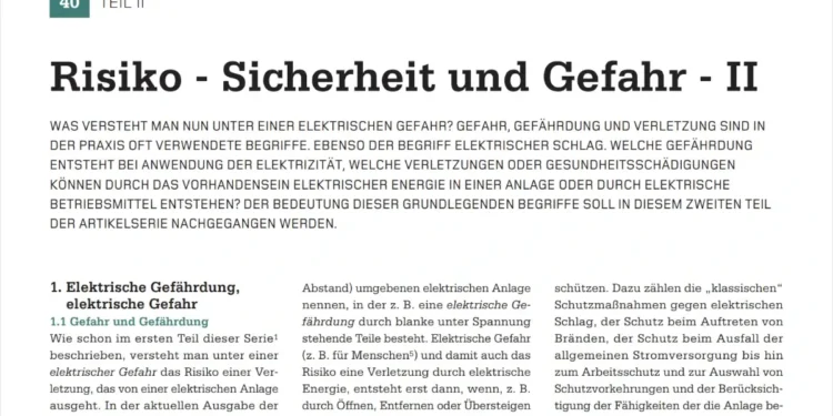 Risiko Gefahr und Sicherheit Teil 2