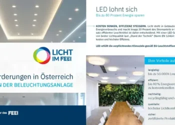 FEEI-Folder für LED-Förderungen in Österreich