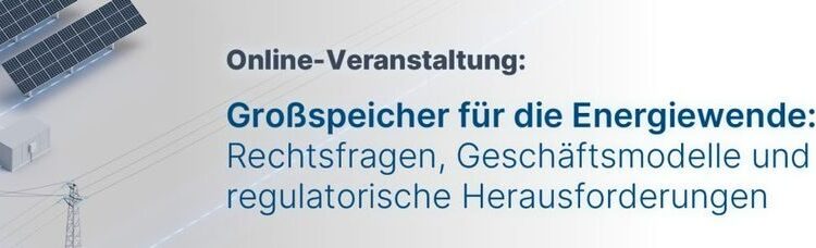 Online-Veranstaltung: Großspeicher für die Energiewende