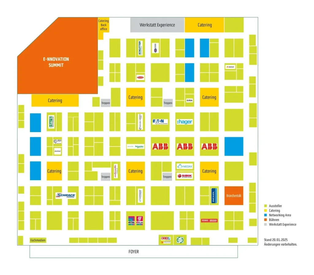 E-nnovation 2025: Hallenplan