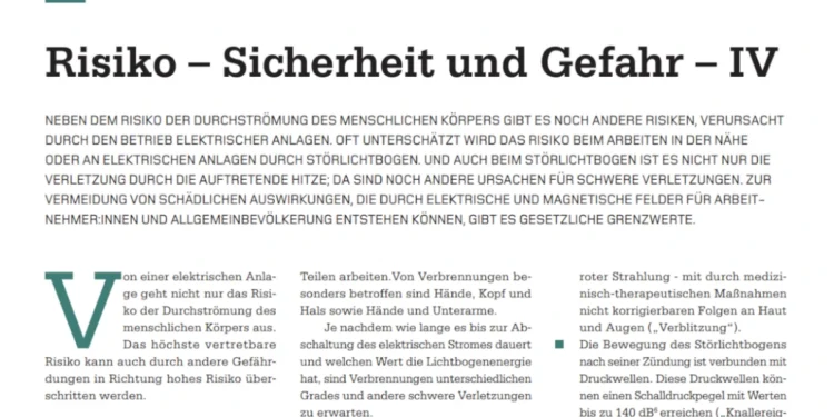 Risiko Gefahr und Sicherheit Teil 4