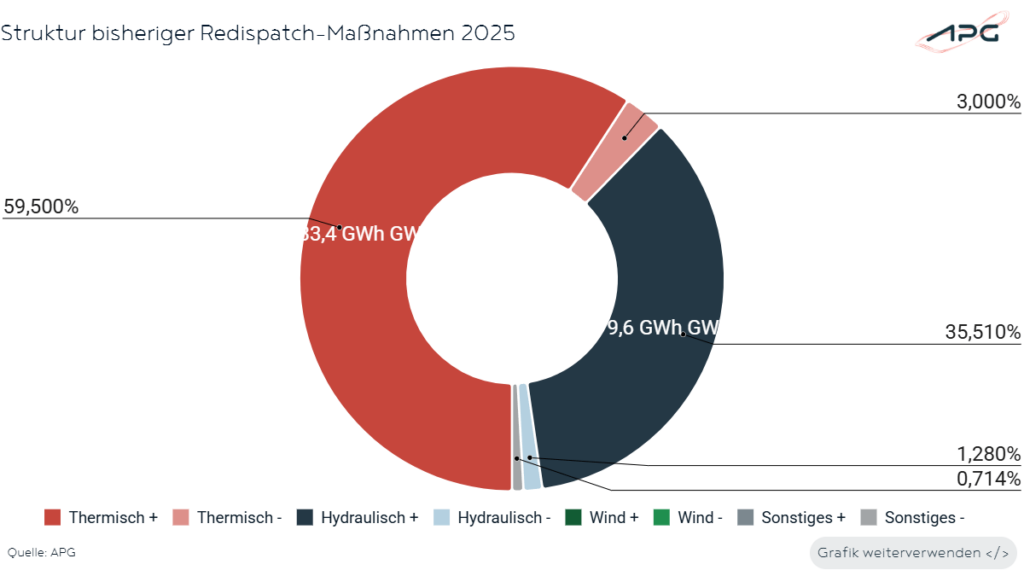 Struktur bisheriger Redispatch-Maßnahmen Februar 2025