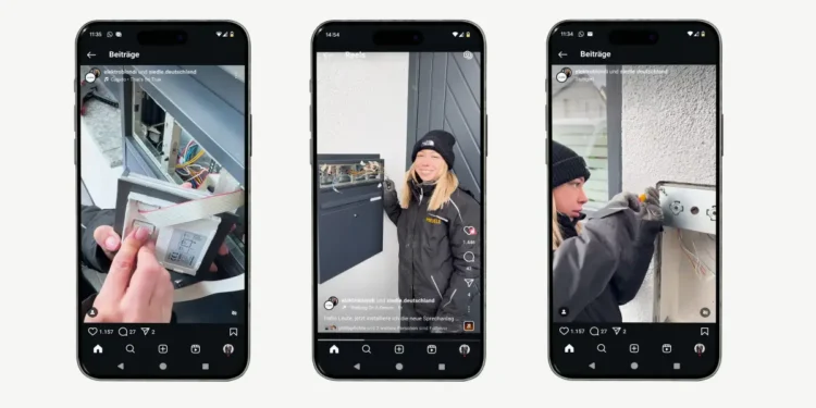 Elektroblondi installiert Siedle Vario auf Instagram
