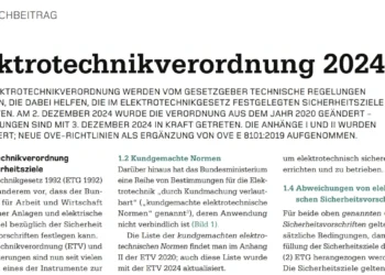 Alfred Mörx Elektrotechnikverordnung 2024