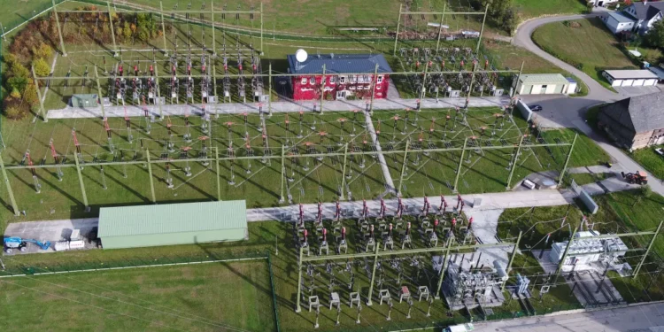 Luftaufnahme des bestehenden APG-Umspannwerks Weißenbach bei Liezen. © APG