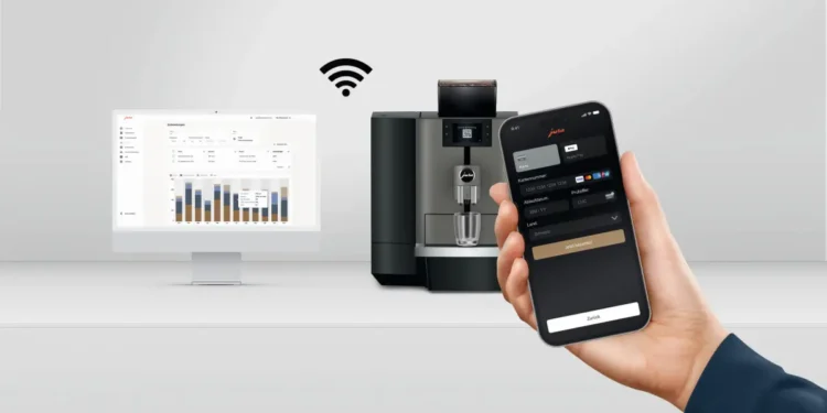 Die X4c kann in Verbindung mit Business Connect mit Pocket Pilot 3.0 verbunden werden. © Jura