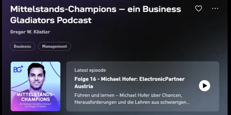 Mittelstands-Champion Podcast mit Michael Hofer