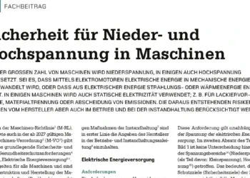 Alfred Mörx Sicherheit für Nieder- und Hochspannung in Maschinen