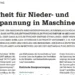 Alfred Mörx Sicherheit für Nieder- und Hochspannung in Maschinen