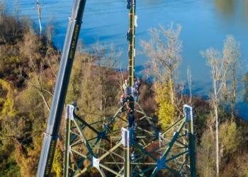 Maststockung Deutschlandleitung in St. Peter am Hart (Österreich)