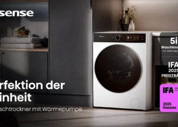Der erste Hisense Wärmepumpen-Waschtrockner mit 4× Energieklasse A