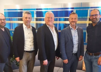 V.l.n.r.: Michael Ringbauer (Redwell Manufaktur), Thomas Milles (ERS Heatscreen), Günther Hraby (easyTherm), Thomas Reiter (ETHERMA), Josef Schnöll (ER System Mechatronik). © IG Infrarot Austria