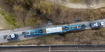 Erster Transformator erreicht UW Pichling