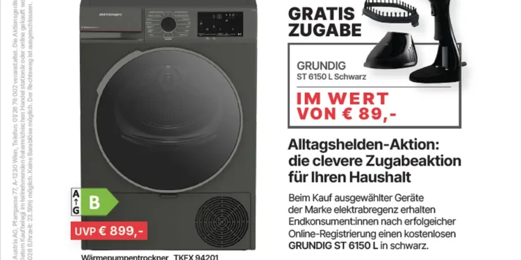 Im Rahmen der „Alltagshelden“-Aktion von beko und elektrabregenz gibt es beim Kauf ausgewählter Geräte ein passendes Kleingerät dazu – für mehr Komfort im Alltag. © Beko AG