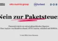 2-Euro-Paketabgabe: 7 von 10 Österreichern lehnen Paketsteuer ab