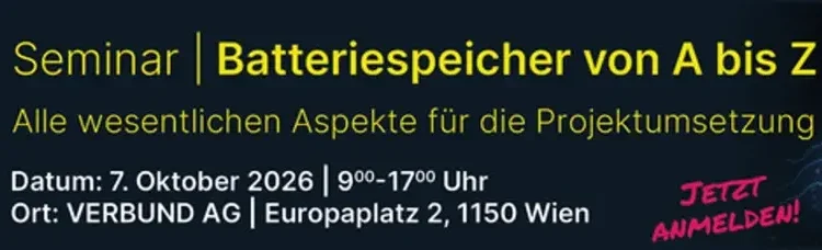 Seminar-Tipp: Batteriespeicher von A bis Z