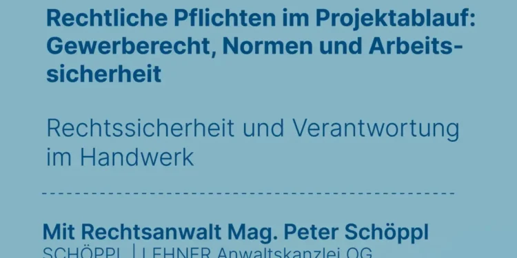 Seminar-Tipp: Rechtliche Pflichten im Projektablauf