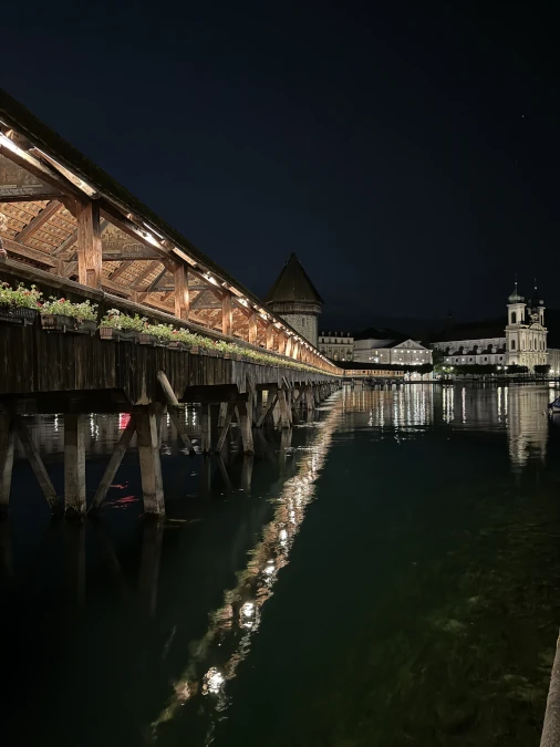 Kapellbrücke bei Nacht