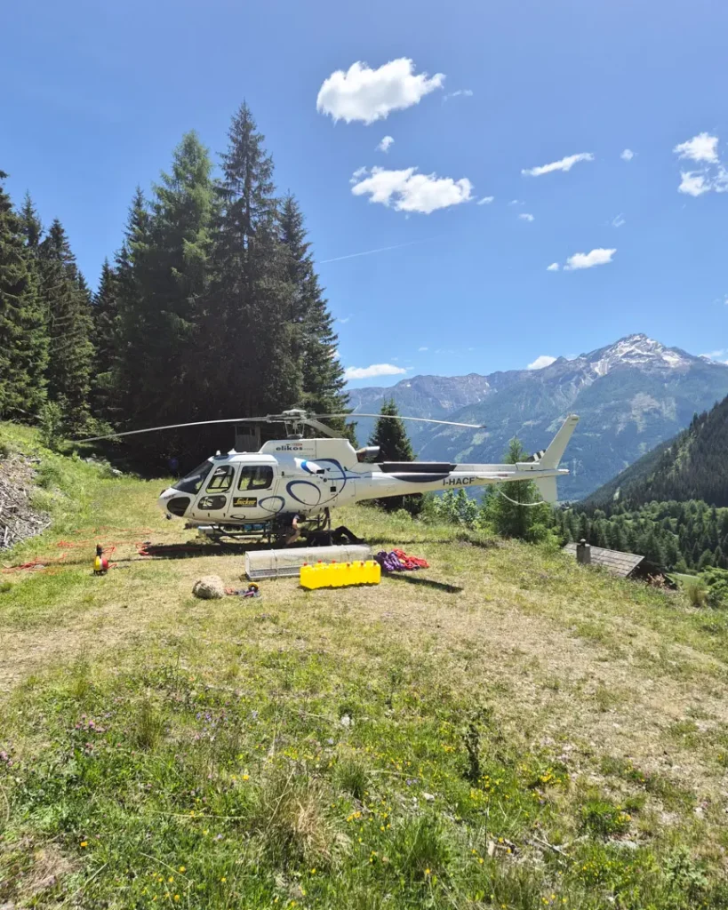 Helikopter Impressionen vom Klimaschutzwald Mallnitz. Aufforstung Elektron Austria & Signify