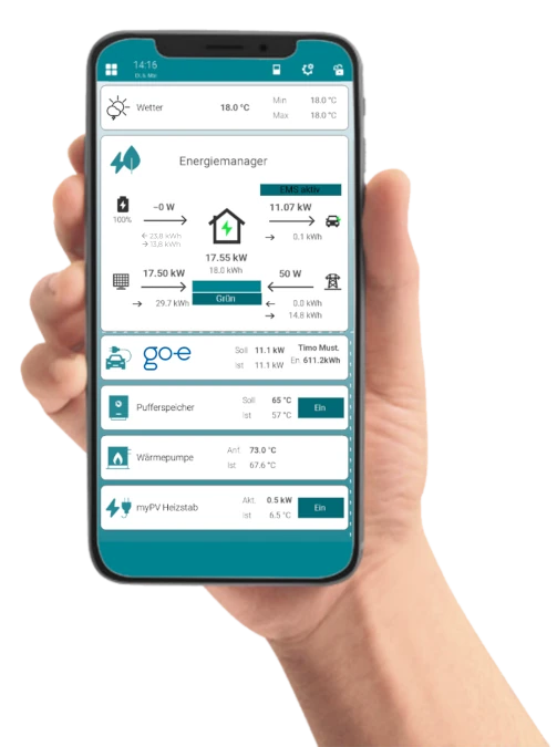 TEKKO App go-e Energiemanager