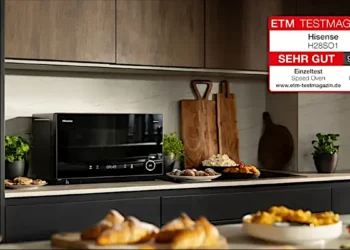 Der neue Hisense Speed Oven überzeugt im ETM Test mit „sehr gut“