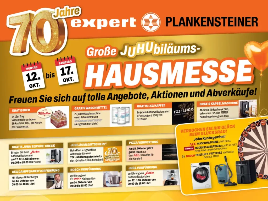 Expert Plankensteiner 70 Jahre Jubiläum
