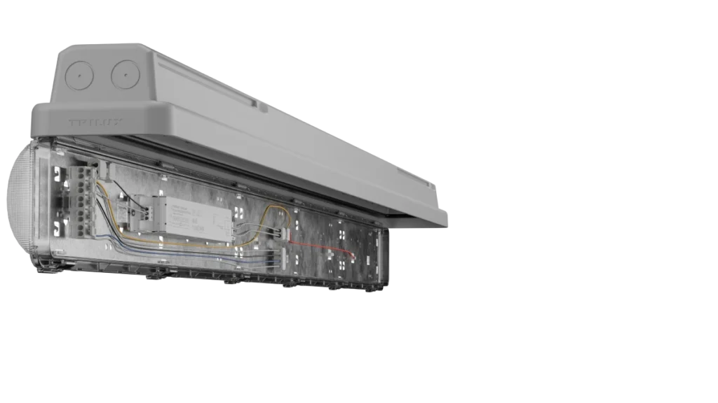 Trilux X-Range vorbereitete Steckverbindungen und Montageplätze